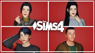 Азиаты  Sims 4 CAS