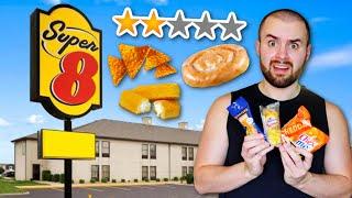 I Only Ate SUPER 8 Hotel Food for 24 HOURS Room Service Menu Review
