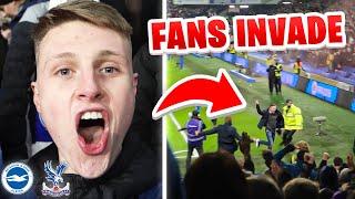 COMPLETE CHAOS At Brighton vs Crystal Palace *Pitch Invasions* - AwayDays