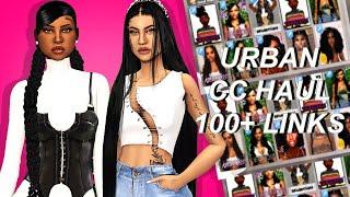 the sims 4 urban cc haul  hairs edges clothes & more 100+ links