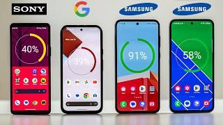 Best Midrange Battery Life Samsung A55 vs A35  Pixel 8a  Xperia 10 VI