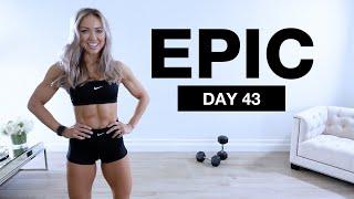 Day 43 of EPIC  QUADS and LOWER ABS WORKOUT with Dumbbells