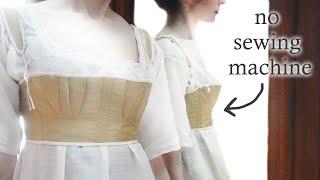Hand sewing regency stays should be quick…right?