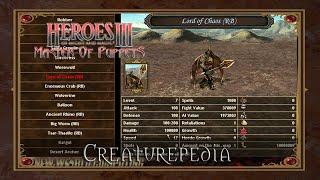 Creaturepedia - Master of Puppets mod Heroes of Might and Magic 3