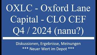 neue Aktie OXLC- Oxford Lane Cap. Q4  2024 Zahlen