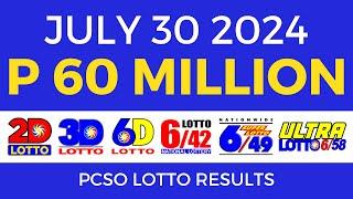 Lotto Result Today 9pm July 30 2024  PCSO Complete