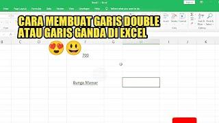 CARA MEMBUAT GARIS DOUBLE ATAU GARIS GANDA DI EXCEL