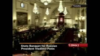 Russian anthem played by strings orchestra at UK Royal Banquet