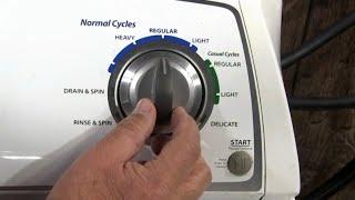 How to set a Whirlpool washer on the tachometer testing mode