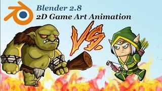How to make 2D character animation in Blender