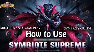 How to Use Symbiote Supreme Abilities and Gameplay- Marvel Contest of Champions