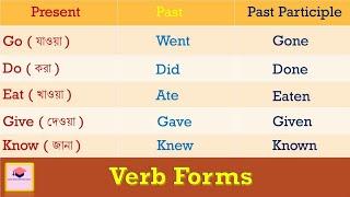 Verb Forms  280+ Most Important Forms of Verbs  Verbs with Bengali Meanings   Part - 1 