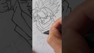 I drew Kid Trunks SSJ1 #dragonball #shorts