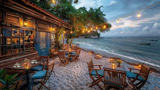 Positive Jazz Seaside Bossa Nova Cafe - Ambience with Smooth Bossa Nova Piano & Ocean Waves Relax