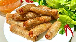 Làm Chả Giò Chay Kiểu Mới Này Giòn Rụm Rất Ngon Mà Dễ Dàng- Vegetarian spring rolls