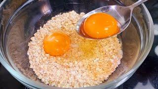 If you have 1 cup of oats and 2 eggs make this 5 minutes recipe for breakfast.