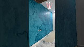 Blue marble effect coming -texture wala-marble-paint-design  Stucco Marble