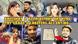 AREESHAY & ALI RIAZ DAY OUT VLOG   TRY LOBSTERS & CRABS ALI CRYING 