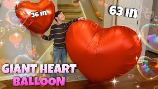 Inflating our Biggest Balloon EVER Valentines Day Heart ️