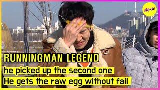 RUNNINGMAN THE LEGENDhe picked up the second one He gets the raw egg without failENGSUB