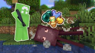 Minecraft Manhunt but Squids drop OP LOOT