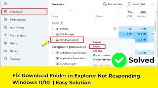 Fix Download Folder in Explorer Not Responding Windows 1110 2024  Easy Solution