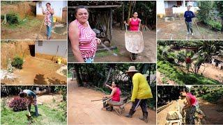 LIMPEZA E RESENHAS NO SÍTIO PARAÍSO MUITA BAGUNÇA MORENA FOI DE CARROCINHA PRA CASA APÓS SERVIÇO