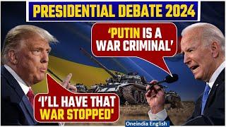 Trump & Biden Clash Over Russian President Putin On Live TV Debate  Presidential Poll 2024 Showdown