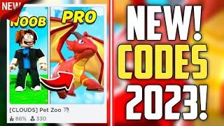 FUTURE CODES  *NEW* ROBLOX PET ZOO CODES 2023 CLOUDS