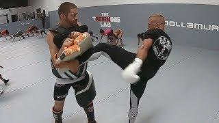 TJ DILLASHAW CRACKS THE PADS WPUNCH & LEG KICK COMBOS TRAINING FOR GARBRANDT REMATCH AT UFC 227