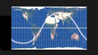 Why spacecraft orbits look like a sine wave on a flat map?
