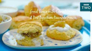 Coconut Cream & Pineapple Jam Scones  Nadiyas British Food Adventure Episode 7 - BBC Two