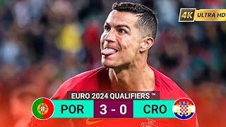 โปรตุเกส vs โครเอเชีย 3-0  โรนัลโด้รั้งไฮไลท์และประตูรอบคัดเลือกยูโร 2024