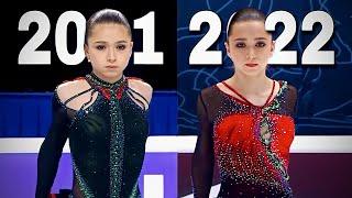 Kamila Valieva PERFECT programs - Russian Nationals 2021 vs 2022 side by side