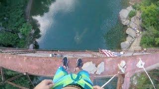 Daredevil Jumps Off 105ft Bridge