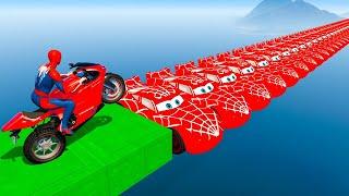 سبايدر مان ينقذ ماكوين SpiderMan over Colors long Mcqueen vs Shark vs Joker spide rman vs Iron Man