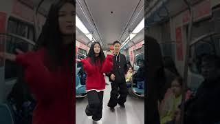 Best Tiktok met a dancer on the subway Boys a liar x Give it to me - Kuya Magik #foryou #dance