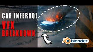 Burning Car in Blender 3d VFX Breakdown