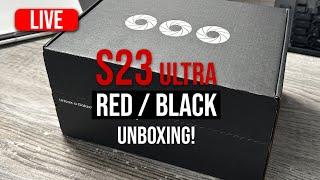 Samsung Galaxy S23 Ultra RED - Unboxing & Earbuds Giveaway LIVE