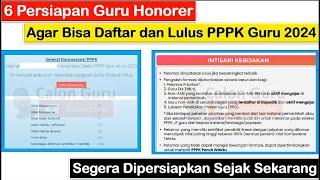 6 Persiapan Guru Honorer Agar Bisa Daftar dan Lulus PPPK Guru 2024  Cek Persiapan Terakhir