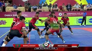 BANGLADESH vs INDONESIA Match Highlights  Bangabandhu Cup 2024 International Kabaddi Tournament