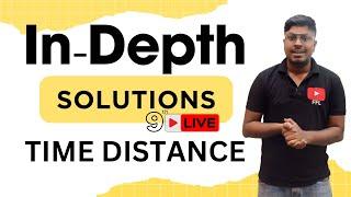 In-Depth Solutions Live Class-9  Time and Distance {Important Questions}