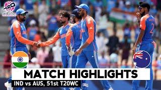 India vs Australia T20 World Cup Match Highlights  T20 World Cup 2024  IND vs AUS Highlights