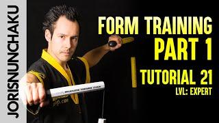 Nunchaku freestyle tutorial 21  Form training PT 1  LVL Expert  Joris vd Berg