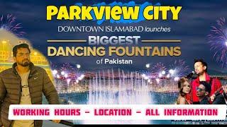 Pakistans Biggest Dancing Fountain Show Down Town Park View City Islamabad