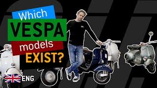 Which VESPA models exist?  Wideframe Largeframe Smallframe Modern Vespa Lambretta