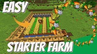 How to make a Crop Farm in Minecraft Starter Crop Farm for Minecraft Survival 1.14 & 1.15 Avomance
