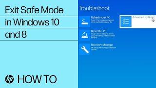 Exit Safe Mode in Windows 10 and 8  HP Computers  HP Support