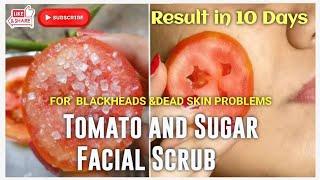 Tomato & sugar facial scrubRemoves blackheads & dead skin like magicGet glowing moisturizing skin