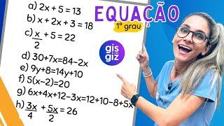 EQUAÇÃO DO 1º GRAU #04 RESOLUÇÃO DE EXERCÍCIOS  MATEMÁTICA BÁSICA 